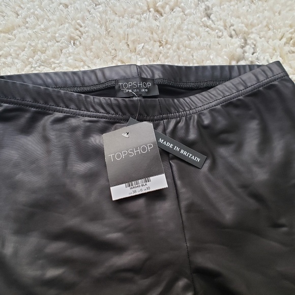 NWT Topshop leather-look leggings - Picture 3 of 6